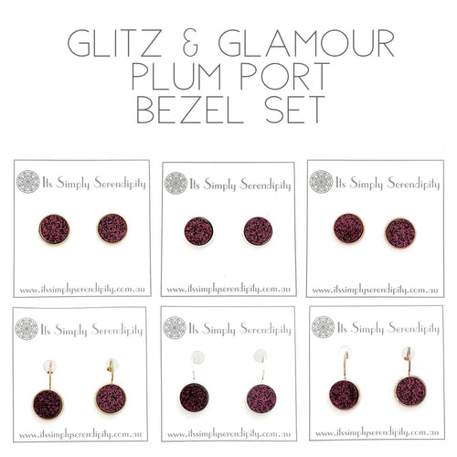 Glitz & Glamour -Plum Port - Bezel Setting