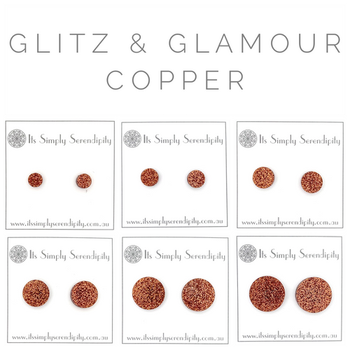 Glitz & Glamour - Copper - Simple Studs