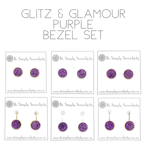 Glitz & Glamour - Purple - Bezel Setting