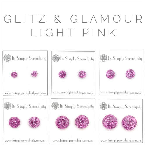 Glitz & Glamour - Light Pink - Simple Studs