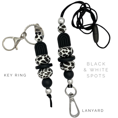 Curvy Keys - Black & White Spots