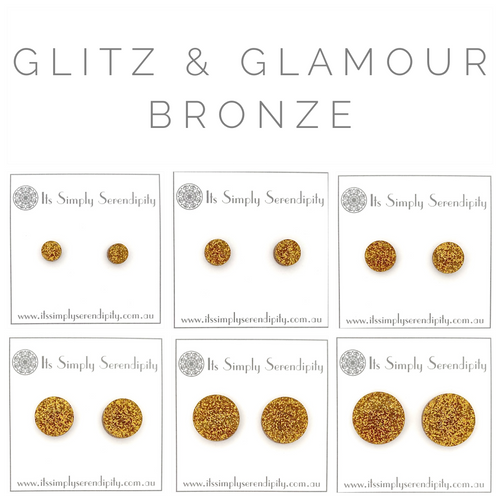 Glitz & Glamour - Bronze - Simple Studs