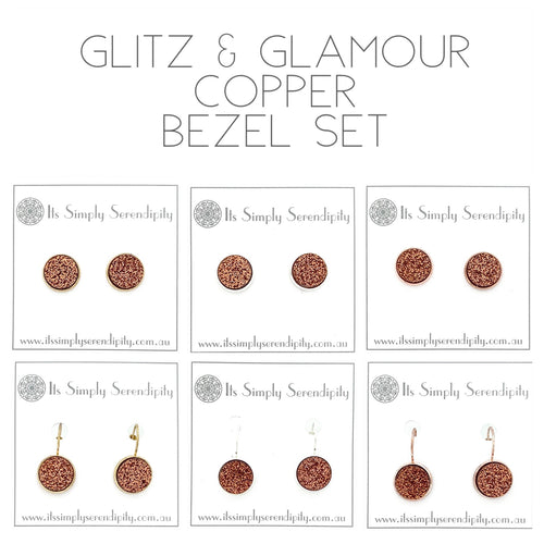 Glitz & Glamour - Copper - Bezel Setting