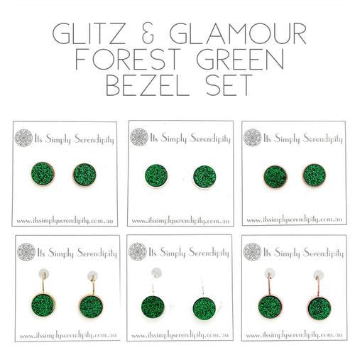 Glitz & Glamour - Forest Green - Bezel Setting