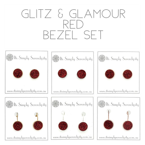 Glitz & Glamour - Red - Bezel Setting